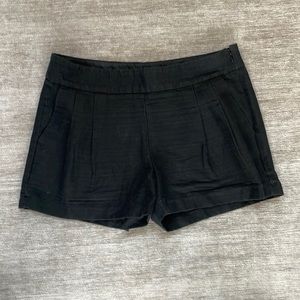 J. Crew black pleated shorts.